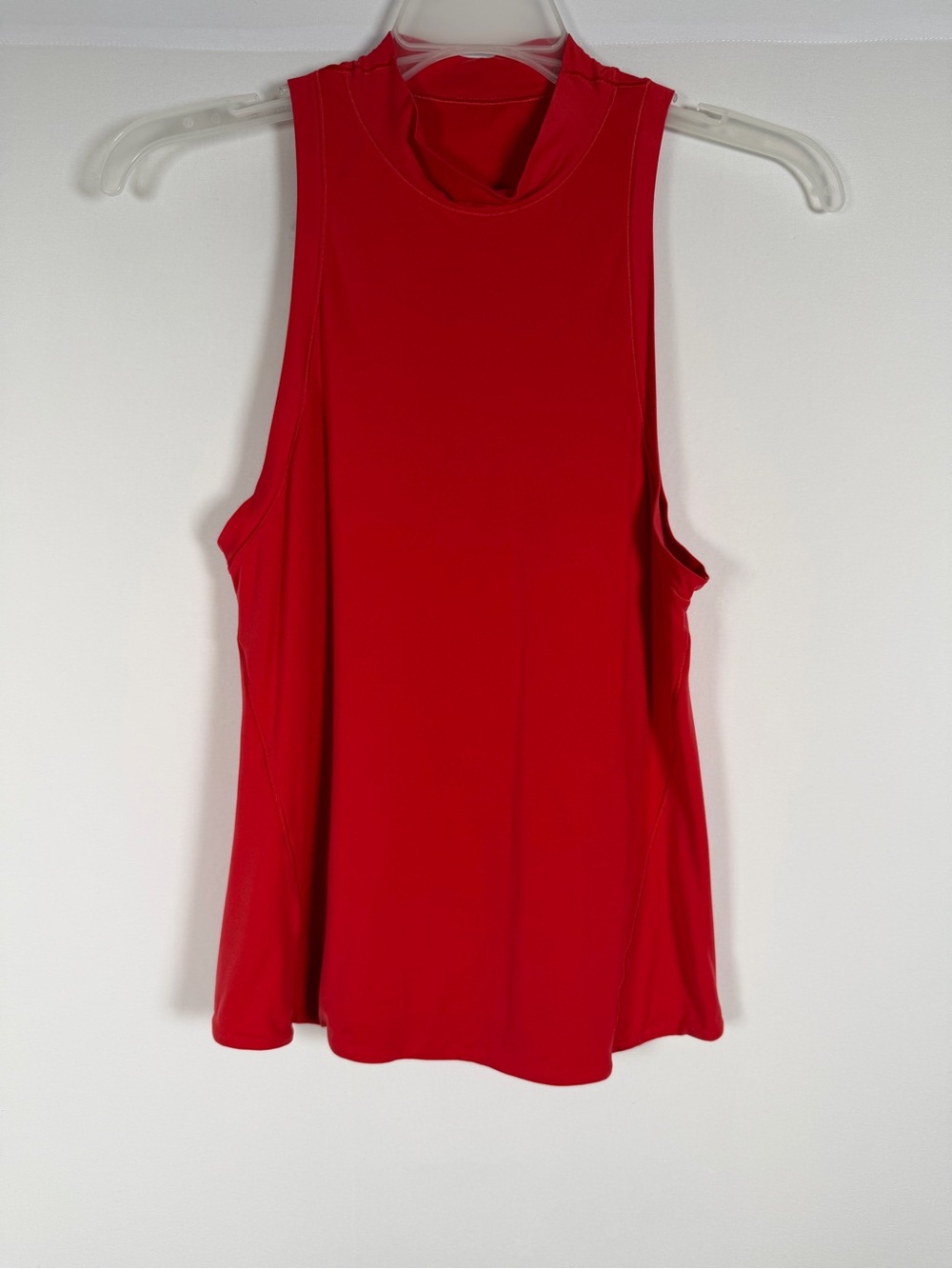 Lululemon Nulu Mock Neck Tank Top in Red